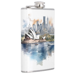 Famous landmarks design flask