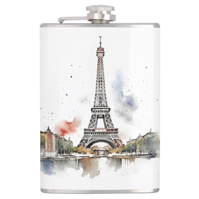 Famous landmarks design flask (Front)