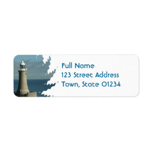 Famous Lighthouse Mailing Label