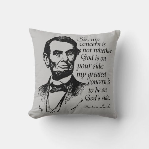 Famous Lincoln Quote Throw Pillow