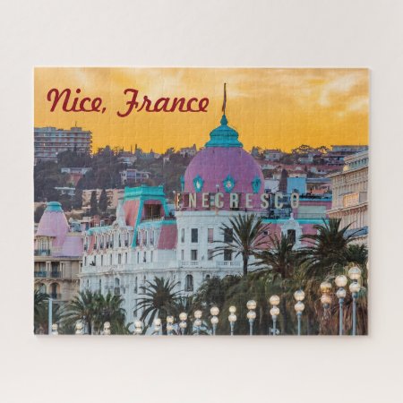 Famous Luxury Hotel Hotel Negresco In Nice France Jigsaw Puzzle