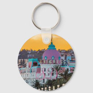 Famous luxury hotel Hotel Negresco in Nice France Keychain