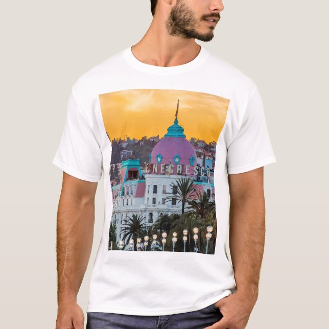 Famous luxury hotel Hotel Negresco in Nice France T-Shirt (Front)