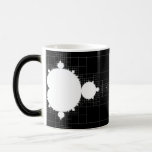 Famous Mandelbrot set white on black Coffee Mug<br><div class="desc">Famous Mandelbrot set in black and white beautiful fractal math pattern. A cool gift for mathematicians,  physicists and other technical professionals,  including teachers at school,  university,  and colleagues at work.</div>