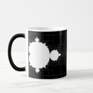 Famous Mandelbrot set white on black Coffee Mug
