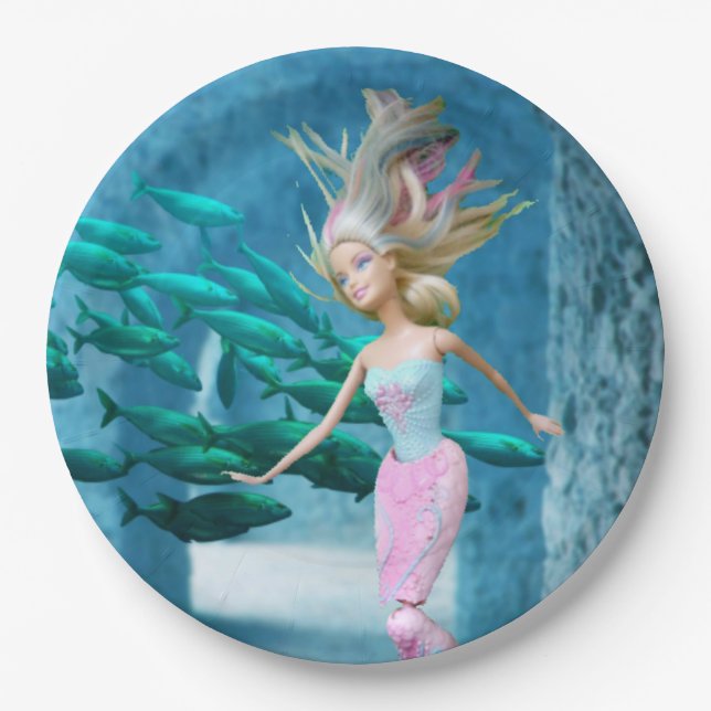 Famous Mermaid Paper Plates (Front)