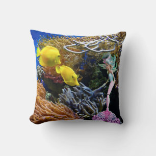 Famous Mermaid Throw Pillow