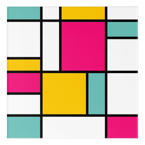 Famous Mondrian style modern abstract  Acrylic Print