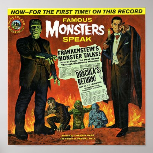 Famous Monsters Speak Poster