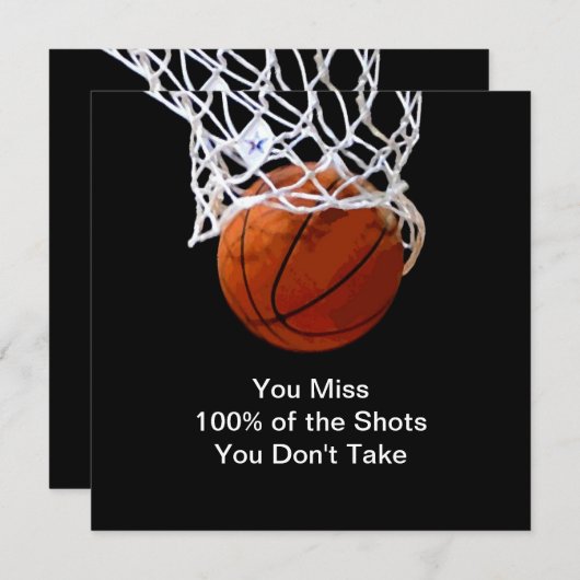 Famous Motivational Quote Basketball (Front/Back)