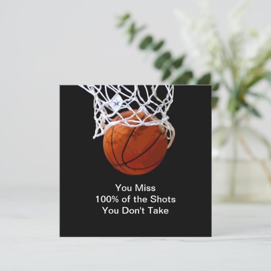 Famous Motivational Quote Basketball (Standing Front)