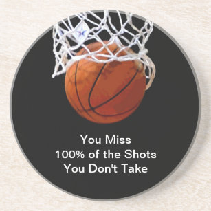 Famous Motivational Quote Basketball Coaster