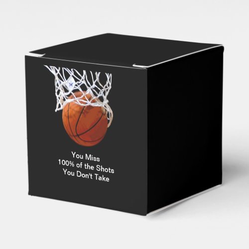 Famous Motivational Quote Basketball Favor Boxes