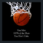 Famous Motivational Quote Basketball Poster<br><div class="desc">I Love This Game. Popular Sports - Basketball Game Ball Image.</div>