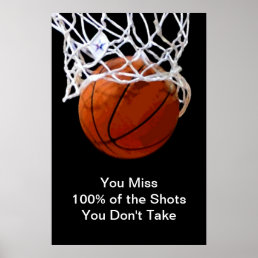 Famous Motivational Quote Basketball Poster