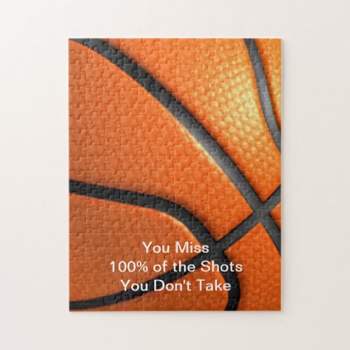 Famous Motivational Quote Basketball Poster Jigsaw Puzzle