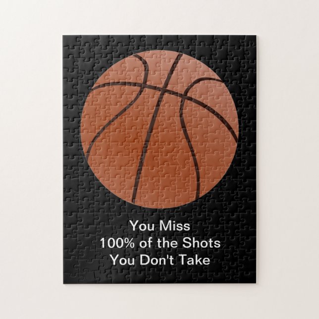 Famous Motivational Quote Basketball Poster Jigsaw Puzzle (Vertical)