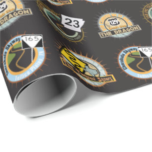 Famous Motorcycle Roads Highways Wrapping Paper