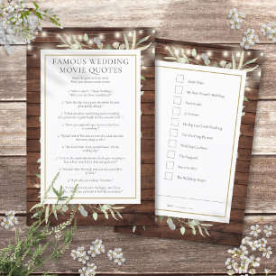 Famous Movie Quotes Bridal Shower Game