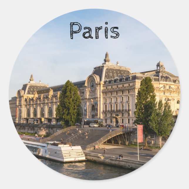Famous Musée d'Orsay - Paris, France, Europe Classic Round Sticker (Front)