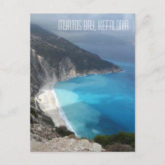 Famous Myrtos Bay Kefalonia Island Greece Postcard