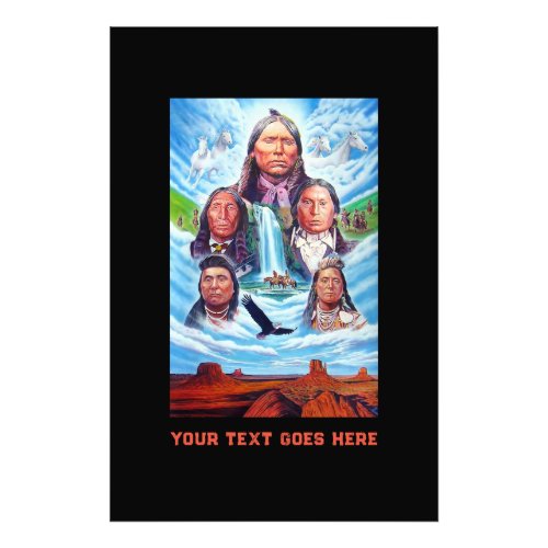 Famous Native Americans Indian Chiefs Vertical Photo Print