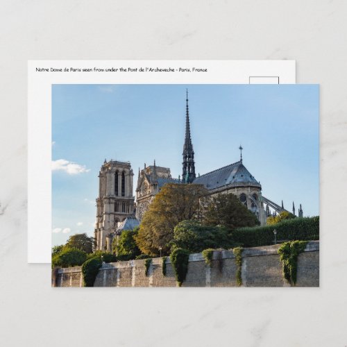 Famous Notre Dame de Paris Cathedral _ France Postcard