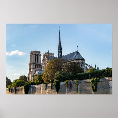 Famous Notre Dame de Paris Cathedral _ France Poster