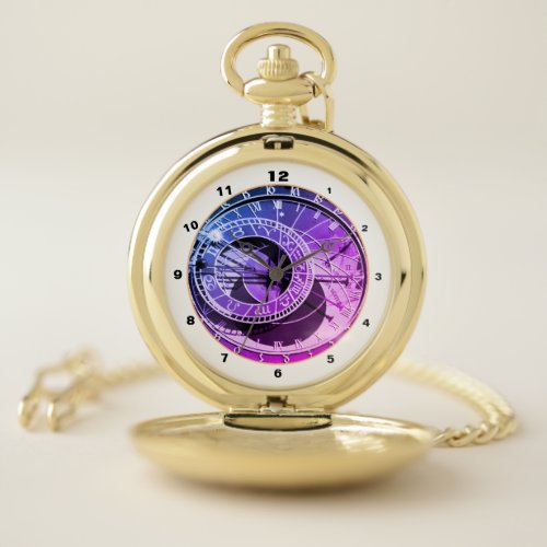 Famous Orloj  Astronomical Clock Prague  Czechia Pocket Watch