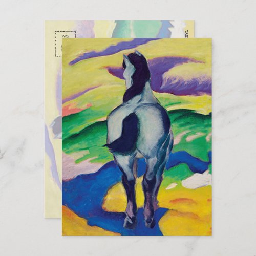 Famous Painting Blue Horse II by Franz Marc  Postcard
