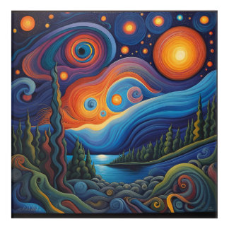 famous painting style acrylic print