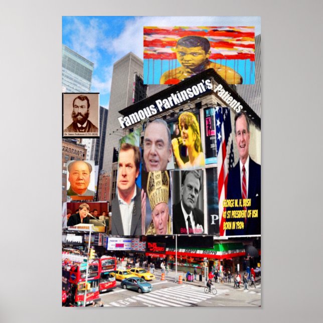Famous Parkinson’s patients poster (Front)