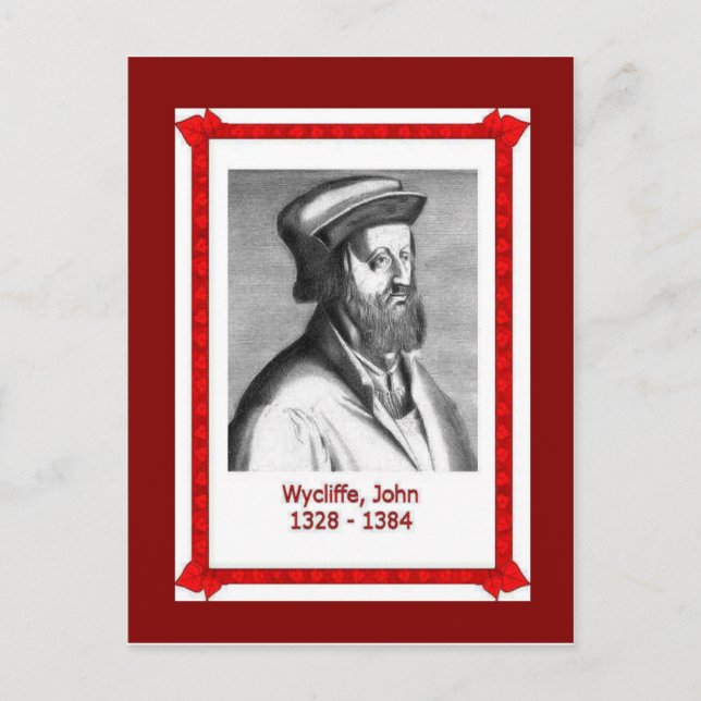 Famous people,John wycliffe, 1328-1384 Postcard (Front)