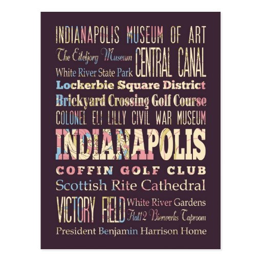 Famous Places of Indianapolis, Indiana. Postcard | Zazzle