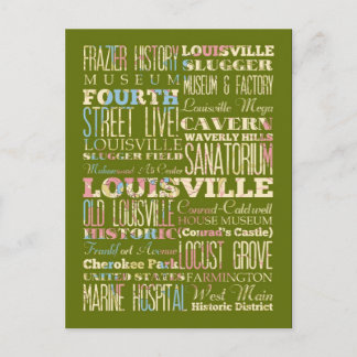Famous Places of Louisville, Kentucky. Postcard