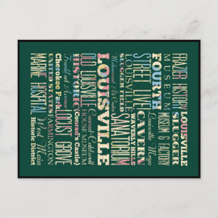 Famous Places of Louisville, Kentucky. Postcard