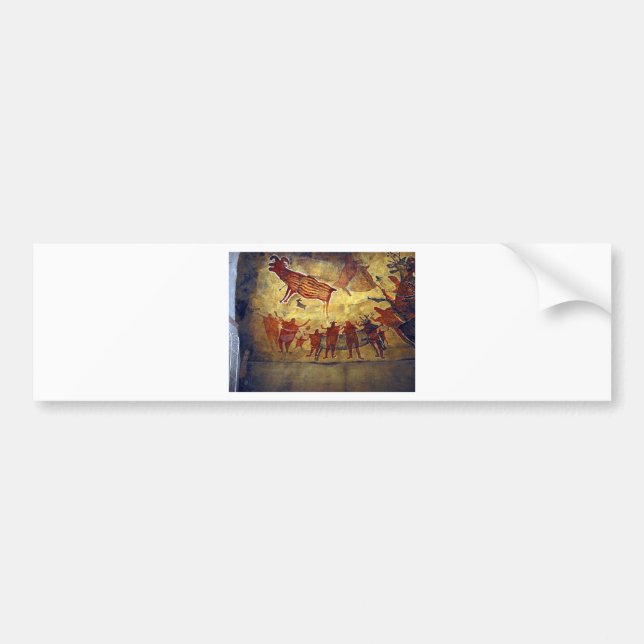 Famous Pre-historic Ancient Cave Paintings Bumper Sticker (Front)