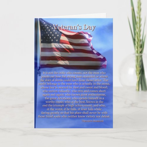 Famous Quote Veterans Day Card