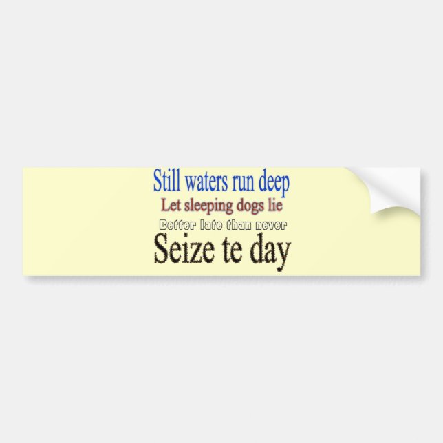 Famous Quotes Sayings Bumper Sticker (Front)