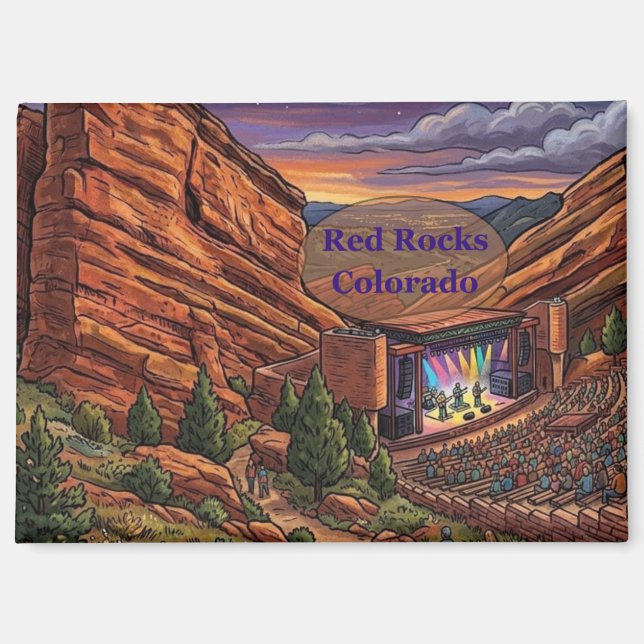 Famous Red Rocks Magnet (Front)