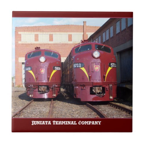 Famous restored Pennsylvania Railroad Locomotives  Ceramic Tile