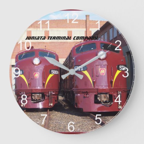 Famous restored Pennsylvania Railroad Locomotives  Large Clock