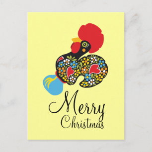 Famous Rooster of Barcelona Nr 06 Merry Christmas Holiday Postcard