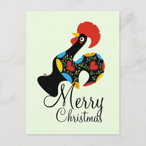 Famous Rooster of Barcelona Nr 09 Merry Christmas Holiday Postcard