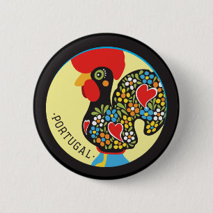 Famous Rooster of Barcelos Nr 06 Button