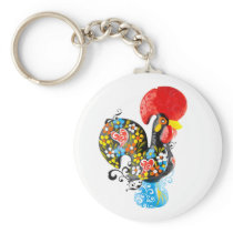 Famous Rooster of Barcelos Nr 06 - Floral edition Keychain