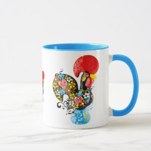 Famous Rooster of Barcelos Nr 06 - Floral edition Mug