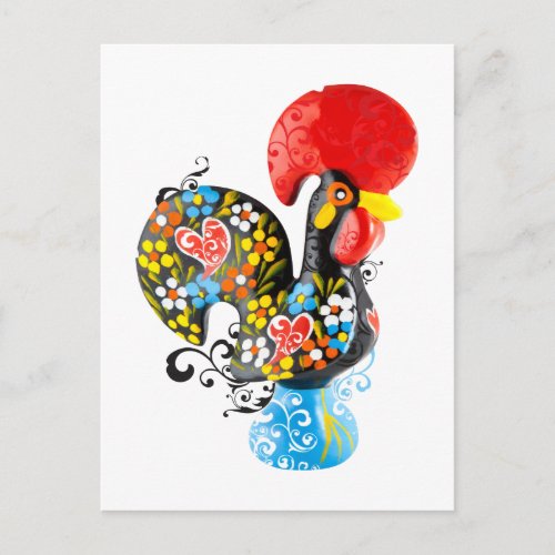 Famous Rooster of Barcelos Nr 06 _ Floral edition Postcard