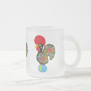 Famous Rooster of Barcelos Nr 06 Frosted Glass Coffee Mug
