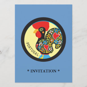 Famous Rooster of Barcelos Nr 06 Invitation